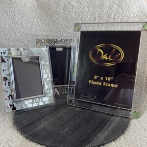 Lot Of 3 Vintage Dale Tiffany Picture‎ Frames Stained Glass Mirrored Disney